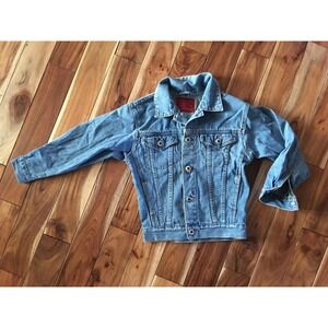 90s Vegas Blues unisex size youth L Large jean jacket‎ Vegas Kids denim clothing